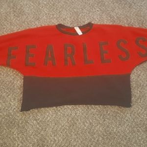 Justice Fearless Cropped Shirt Size 18/20 Kids